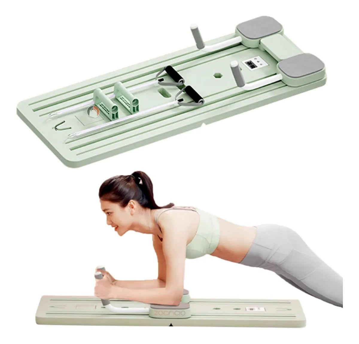 Tabla pilates de entrenamiento completo en casa.